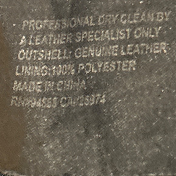 AR Leather Jacket Full Zip Black Collared Outerwear Coat‎ Size M - Picture 9 of 9